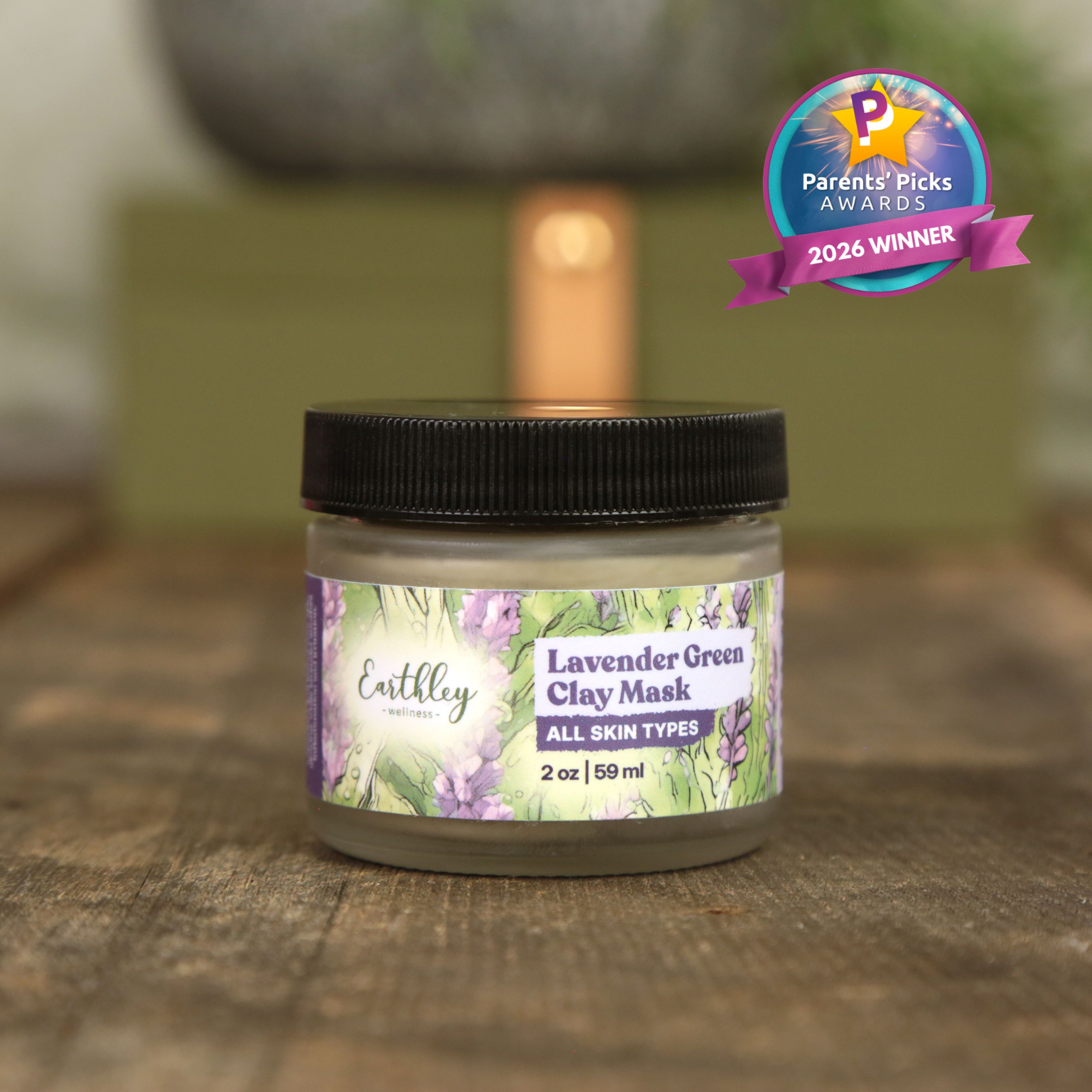 Lavender Green Clay Mask - Draws out impurities and leaves your 